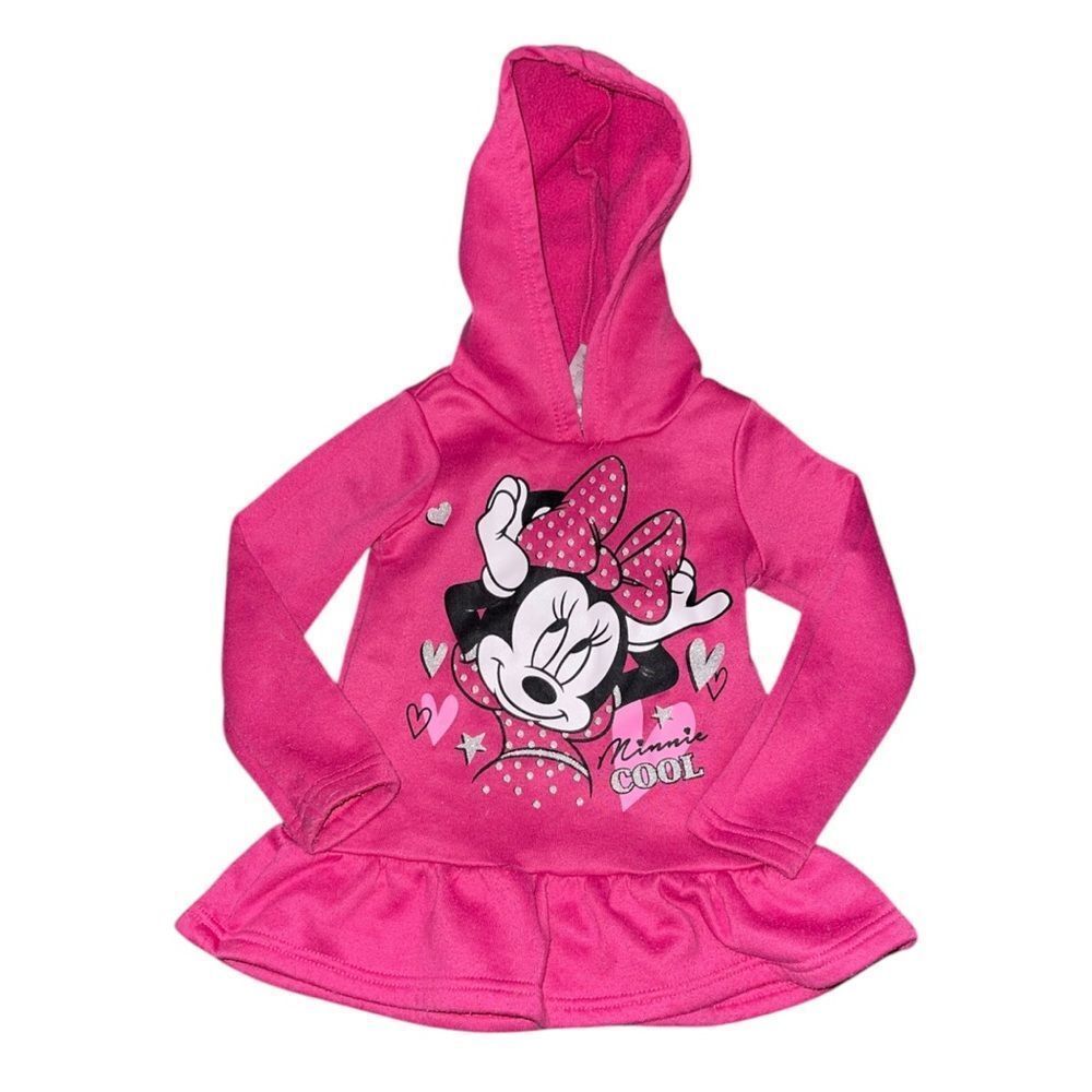 🔥 5 for $30 🔥Disney Minnie Mouse “Minnie Cool” Pink Hooded Dress | Size 3T